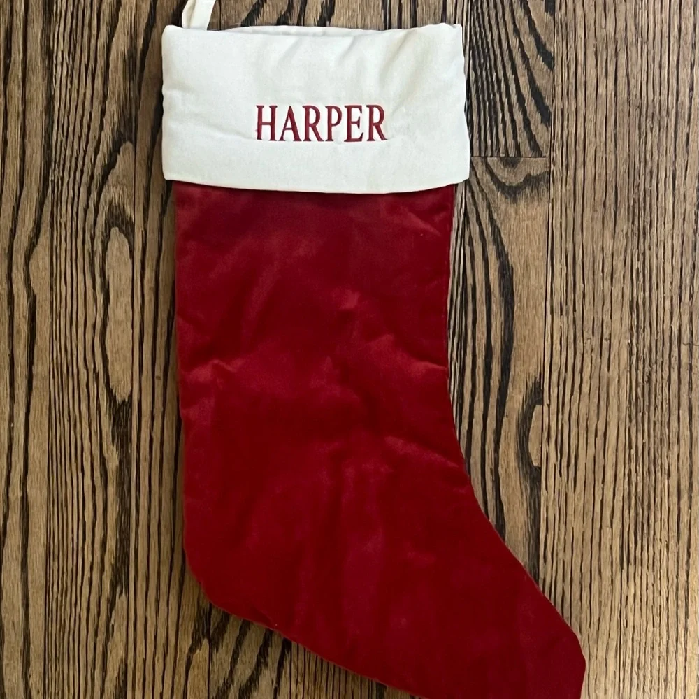 Pottery Barn Velvet Christmas Stocking